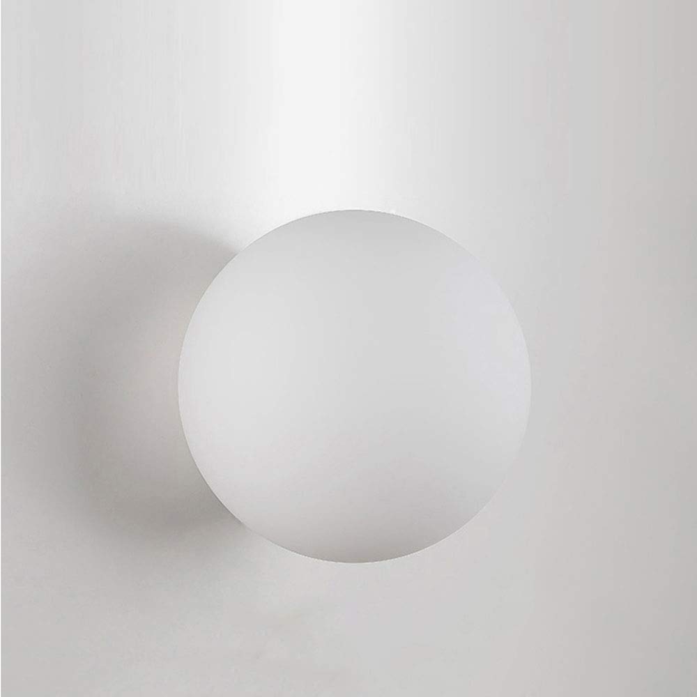Applique da parete moderne Lampada da soffitto circolare in vetro Lampada da parete a sfera in vetro per ristorante Soggiorno Comodino Scale Portico Balcone Camera da letto Corridoio