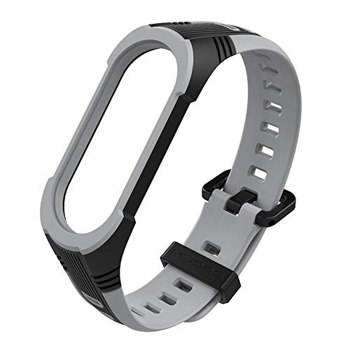Sport Mi Band 5 Strap - Soft Rubber Replacement Strap for Xiaomi Mi Band 5 and Amazfit Band 5 Fitness Tracker