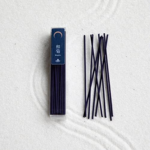 Asayu Japan Incense Gift Set with Low Smoke Incense and Incense Holder with Brass Stand, 100% Made in Japan - Premium Zen Incense Stick Set (Wagiku + Japanese Garden) + Traditional Zen Incense Holder