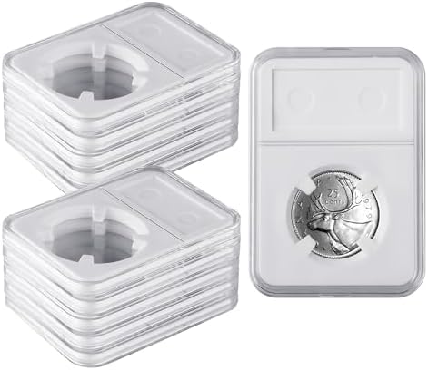 PATIKIL Soporte Para Monedas De 5 Paquetes, Estuche Cuadrado Transparente Y Negro Con Almohadillas Ajustables Para Monedas De 20/25/30/35/40mm, Ideal Para Coleccionistas Y Decoración Del Hogar