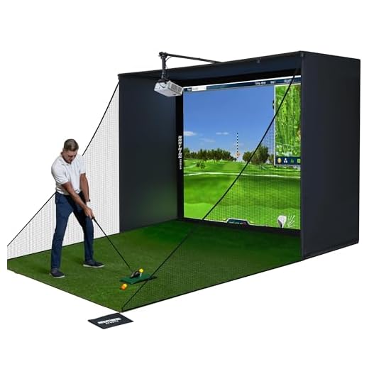 Golf Simulator for Home Anything Sports - Full Enclosure with 4K Impact Screen and Practice Net - Indoor Golf Cage with Steel Frame - Professional Grade - 335cm×254cm×152.4 cm