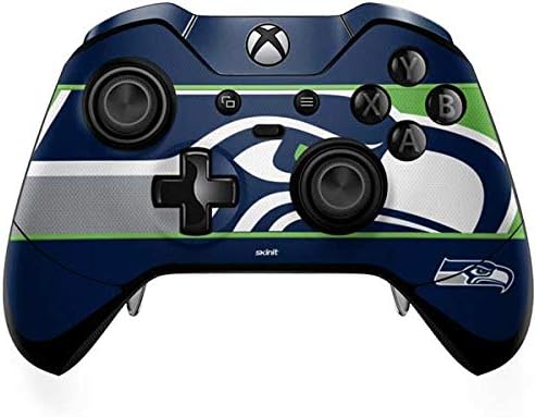 Skinit Decal Gaming Skin Compatible with Xbox One Elite Controller - Officially Licensed NFL Seattle Seahawks Zone Block Design