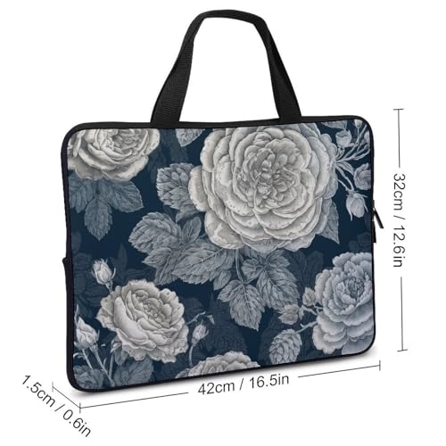 Bolso para portátil de 17 pulgadas con diseño flor rosa miniatura 2