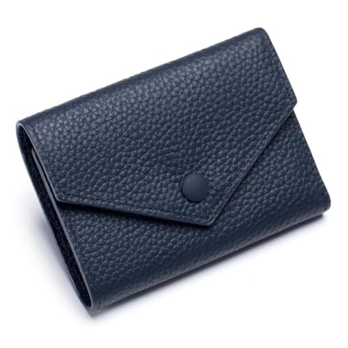 Credit Card Holder Purse with Zipper Coin Pocket Trifold Genuine Leather Small wallet for Women