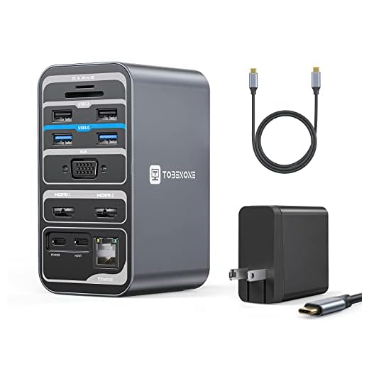 USB 3.0 and USB C Universal Laptop Docking Station Dual Monitor for M1/M2 MacBook Pro/Air,Lenovo,HP,Dell,Surface, 15 in 1 Docking Station with Dual HDMI, VGA, 10Gbps USB 3.1, 7 USB, Gigabit Ethernet