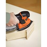 BLACK+DECKER Dreieckschleifer Mouse- Kraftvolle Schleifmaschine mit Staubfangbehälter inkl. Mikrofilter - Für das Abschleifen selbst an schwer zugänglichen Stellen - 1 x Schleifer 120 W - KA2000 – Ansicht 3