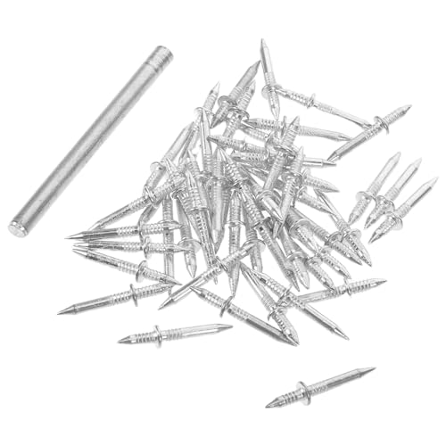 BCOATH 400pcs Double Way Baseboard Nails for Interior Designs and New Constructions, High-carbon Steel Bothway Skirting Board Nails with Dual Directional Strength and Sleeve Tool
