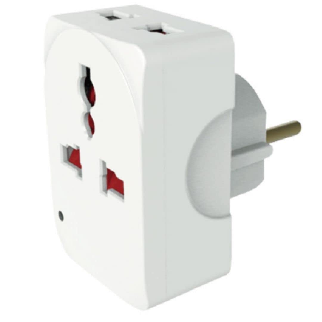 Schuko Adapter 3 Way Multi Plug Country Input | Safety Shutter | 10 A 250V | LED Indicator (1)-image-20