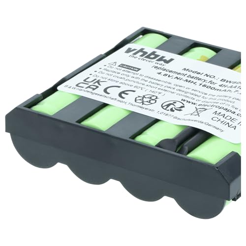 vhbw Akku kompatibel mit Compex Muskelstimulator Geräte - Ersetzt Compex 4H-AA1500, 4H-AA2000, 941210, 941213 - (NiMH, 1500mAh, 4.8V) - Accu, Ersatzakku