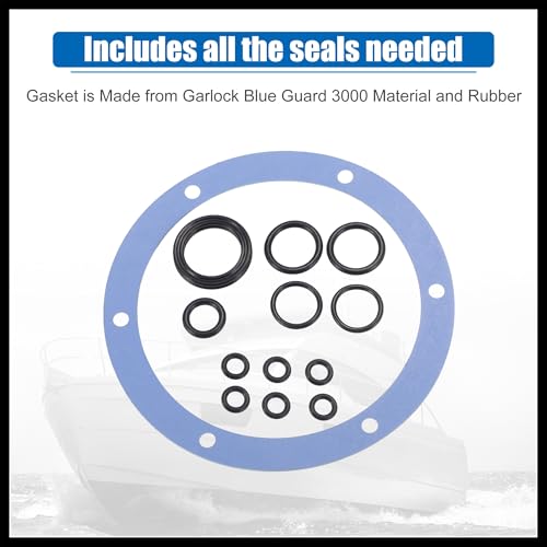 Image of 1set Hydraulic Helm Steering Pump Gasket Seal Rebuild Kit for Baystar Helms HH5231 HH5271 HH5273 Hydraulic Helm Seal Kit Replaces HS5176 Durable Material