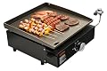 VEVOR Griddle, 16.9" Heavy Duty Manual Flat Top Griddle, Countertop Gas Grill with Non-Stick Cooking Plate, Steel Propane Gas Griddle, 1-Burners Restaurant Portable Grill - 22,000 BTU