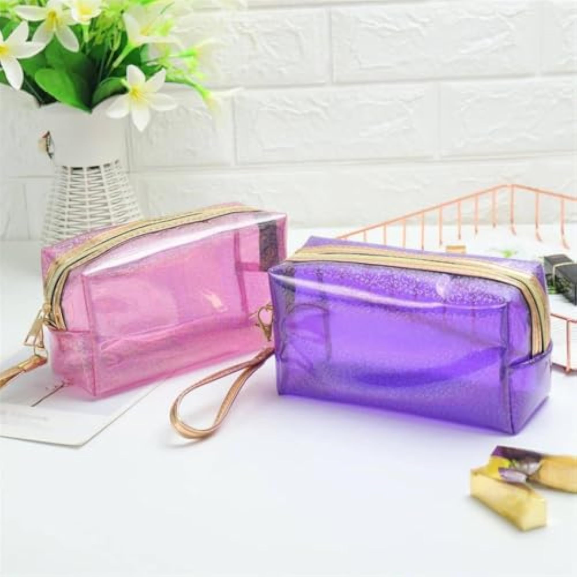 Transparent PVC Makeup Bag Large Capacity Travel Organizer Bag
