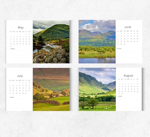 British Countryside Desk Calendar 2026-2027: Standing Flip Desktop Calendar with Thick Paper (15.25cm x 22cm - similar to A5) - Image 3