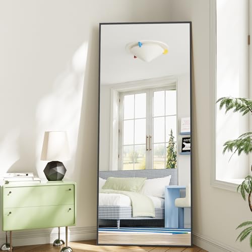 Image of Koonmi 67 inchx30 inch Floor Mirror Full Length, Large Black Mirror