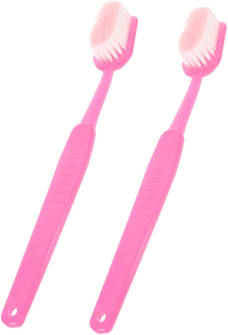 2pcs Large Toothbrush Soft Bristle Brush Shower Body Scrubber Removable Bath Brush Back Scrubber for Men