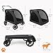 MY DUQUE – Chester Hundebuggy – Haustierwagen für große Hunde, Katzenbuggy, geräumiger und komfortabler Trolley, faltbar, inkl. Regenschutz und Flaschenhalter, max. Belastung 50 kg