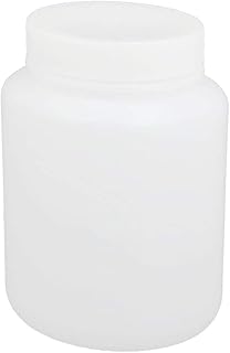 New Lon0167 55mm Dia Featured 130mm Height 500ml reliable efficacy HDPE Plastic Round Wide Mouth Bottle White(id:c00 62 38 6a9)