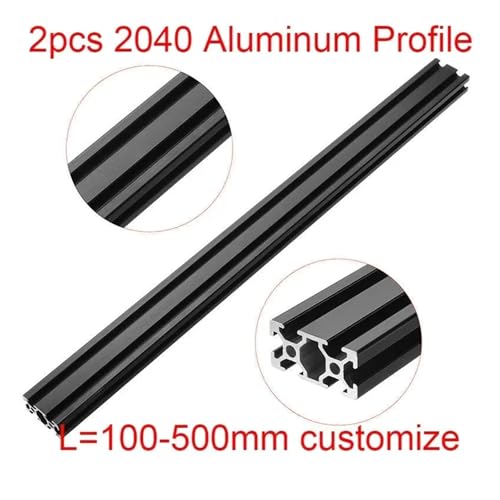 Perfil de aluminio anodizado 2040 de 400 mm para el montaje preciso de guías CNC 4