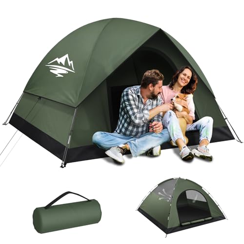 Tents for Camping 2/3 Person with Rainfly - Camping Tent Waterproof Windproof Easy Setup, Portable...