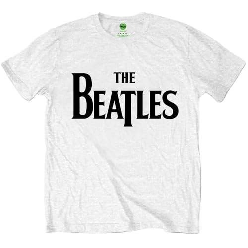 The Beatles Drop T Logo Official Childrens Tee T-Shirt Boys Kids 5-6 Years White