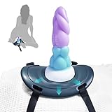 Saugnapf Dildo Halterung Mount Sexsattel mit Gurten freihändiges Spielen auf Kissen, einstellbare Strap On Harness Dildohalter für Stuhl Swing Sofa, Anal G Punkt Machine für Frauen Männer Sexspielen