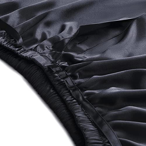 SIHA Men's Satin Pajama Boxer Shorts with Elastic Waistband, Pants S-4XL4