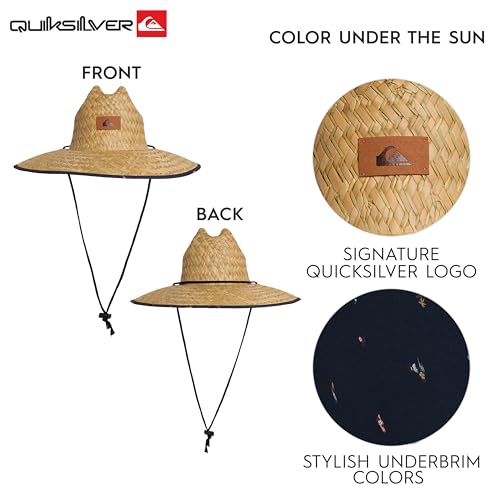 Image of Quiksilver Men's Wide Brim Outdoor Lifeguard Straw Sun Hat