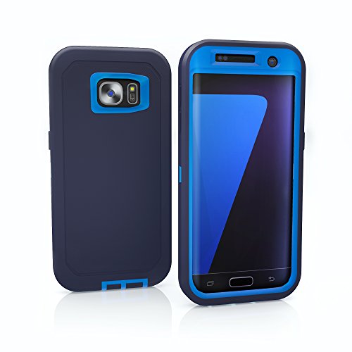 Galaxy S7 Edge Case, Toughbox [Armor Series] [Shock Proof] [Night Blue | Sky Blue] For Samsung Galaxy S7 Edge Case [Holster & Belt Clip] [Fits Otterbox Defender Clip] #TOP2