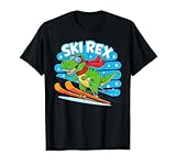 Ski Rex Funny Skiing Dinosaur Winter Sports Design for Kids T-Shirt