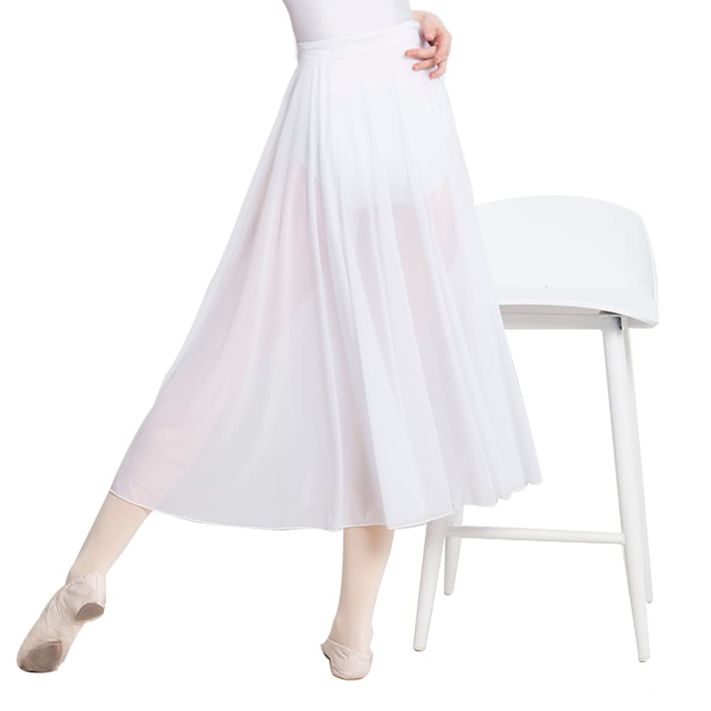 ROYAL SMEELA Jupe de Ballet Robe de Tutu de Ballet Maille Jupe Danse Ballet Vêtements de Danse Attacher Costume de Danse de Base Ballerine Jupe Portefeuille Justaucorps Jupe de Danse Classique