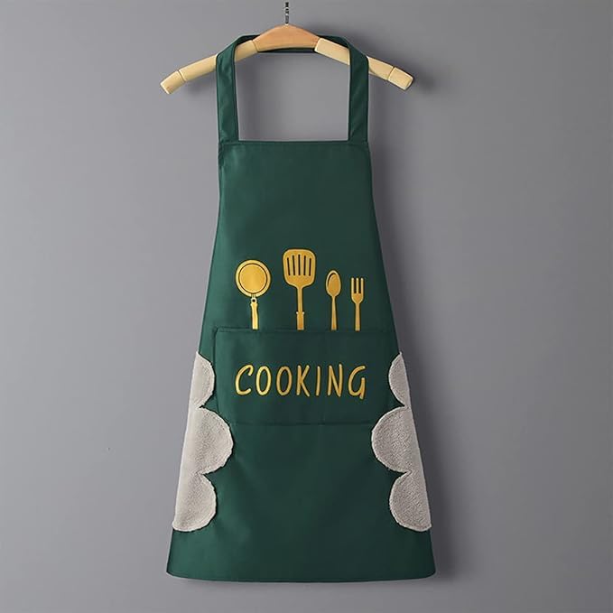 Image of FancyDressWale Waterproof Kitchen aprons for women and men with big Pocket and creative hand wipping