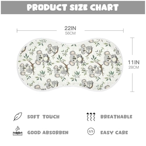 vvfelixl Baby Burp Cloths Cute Cartoon Koala Baby Newborn Cotton Burping Cloths Set Babys Washcloths 4 Pack2