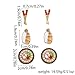 6 Pcs Alloy Chopsticks Meat Sushi Stud Earrings Set for Women, Cute Food Theme Earring Studs with Rhinestones, Hypoallergenic Foodie Fashion Jewelry Accessories
