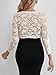 Fuinloth Women's Lace Shrugs, 3/4 Sleeve Bolero Floral Top Cardigan Apricot S