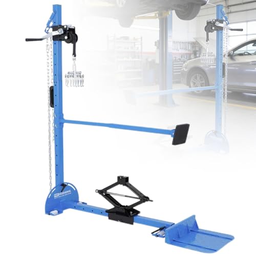 Herramienta de reparación de abolladuras, control manual de altura ajustable, kit PDR con gancho de tracción de 8 mandíbulas y gato hidráulico para una eliminación eficaz de abolladuras