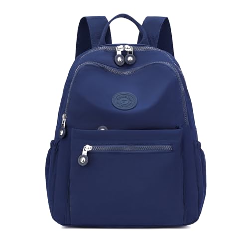 Tanweibago Mini mochilas femininas de nylon, pequenas 11L, mochilas femininas, casuais, leves, compras, viagens, mochila, Azul escuro, One Size, Mochila