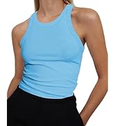 RIROW Womens Sleeveless Slim Fit Ribbed Tank Top 2025 Neck Basic Tee XS-3XL