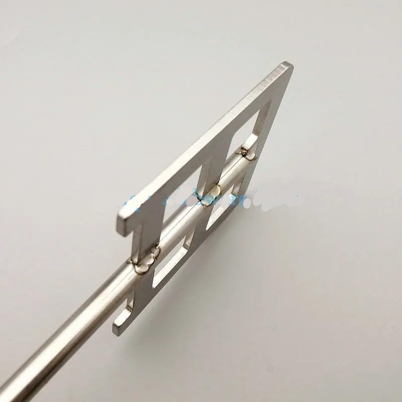 Labor-Rührpaddel aus Edelstahl 304 mit quadratischem Rührblatt und Stab for den Laborgebrauch(40x8x300mm)