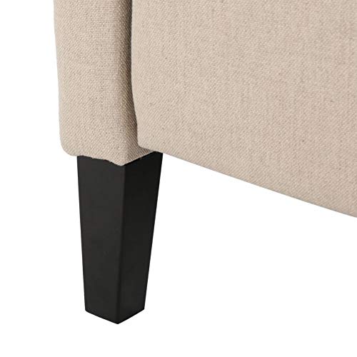 Gdfstudio Westeros Traditional Wingback Fabric Recliner Chair (Wheat) #TOP3