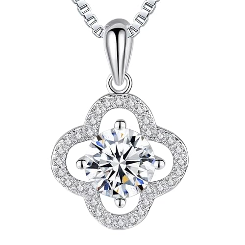 Moissanite Necklace, Women's Diamond Necklace, 'I LOVE YOU' Heart Pendant Necklace, 1-3 Carat Moissanite Pendant, 925 Sterling Silver Electroplated With 18k Gold Necklace, The Best Gift for Wife, Girlfriend, Mother and Daughter.
