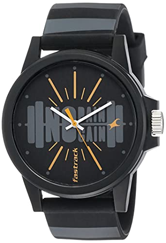 Fastrack Tees Analog Black Dial Unisex-Adult Watch-68012PP15