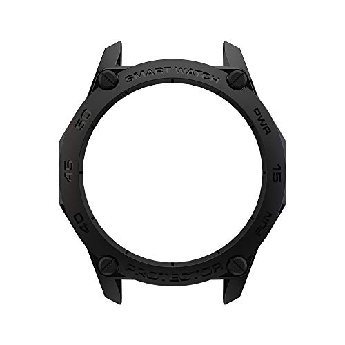 SIKAI For HUAWEI WATCH GT2 46mm ケース 透明 カバー ソフト 超軽量TPU素材 超薄型 脱着簡単 全面保護 傷つけ防止 耐衝撃 ファーウェイ WATCH GT 2 46mm 保護ケース (黒)