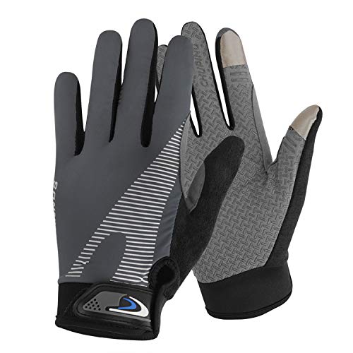 Summer Cooling Cycling Gloves Full Finger Touch Screen for Women Men Breathable Non-slip Motorcycle Mountain Bike Riding Gloves Road Bicycle BMX Lifting Fitness Climbing Workout Exercise Golf Gloves