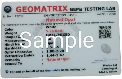 7.50 Ratti Opal Stone Certified Natural Fire Aa++ Quality Oval White Astrological Australian Opal Loose Gemstone-B0C6FFWWMRNAMZ