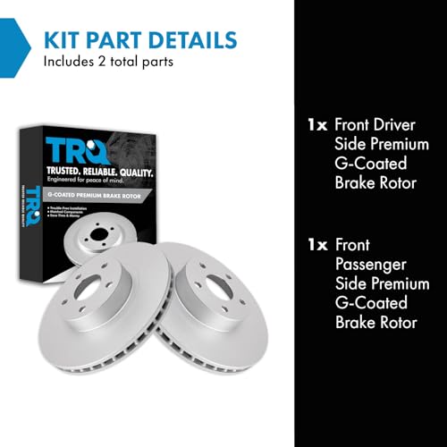 TRQ Front Brake Rotor Set G Coated Vented by TRQ - Used condition - Image 2