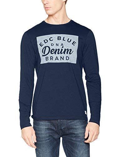 ESPRIT 087cc2k039 Maglia a Maniche Lunghe, Blu
