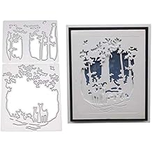 MosBug Christmas Deer Metal Dies Cuts for Card Making, Stencil DIY Scrapbooking Album Stamp Paper Card Embossing Craft Decor