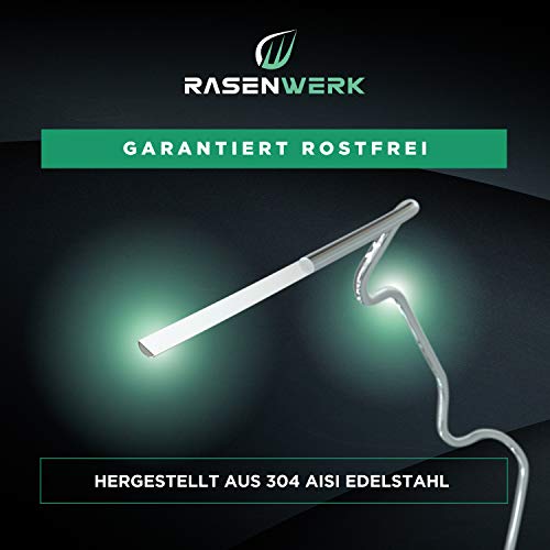 RASENWERK® - Gewächshausklammern aus 304 Edelstahl (rostfrei) - 100 Stück - Gewächshausklemmen mit hoher Spannkraft - Montageklammern für Glashaus – Gewächshaus Zubehör - 95 x 40 mm - 1,6 mm Dicke