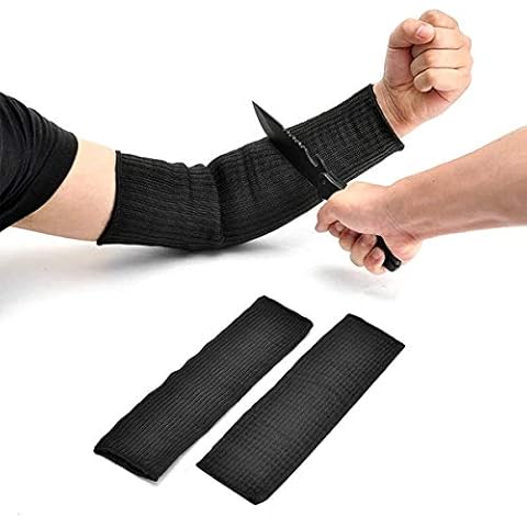 DESTRIC Arm Protection Sleeve, Cut Resitant Sleeve 40cm Burn Resistant Anti Abrasion Safety for Garden Kitchen Farm Work 1 Pair Cover
