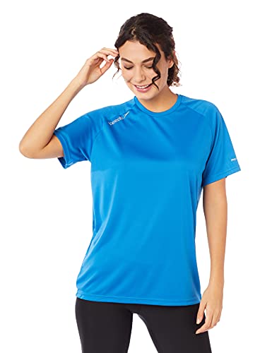 Speedo Raglan Basic, Camiseta Manga Curta Feminino, Azul (Disco), G